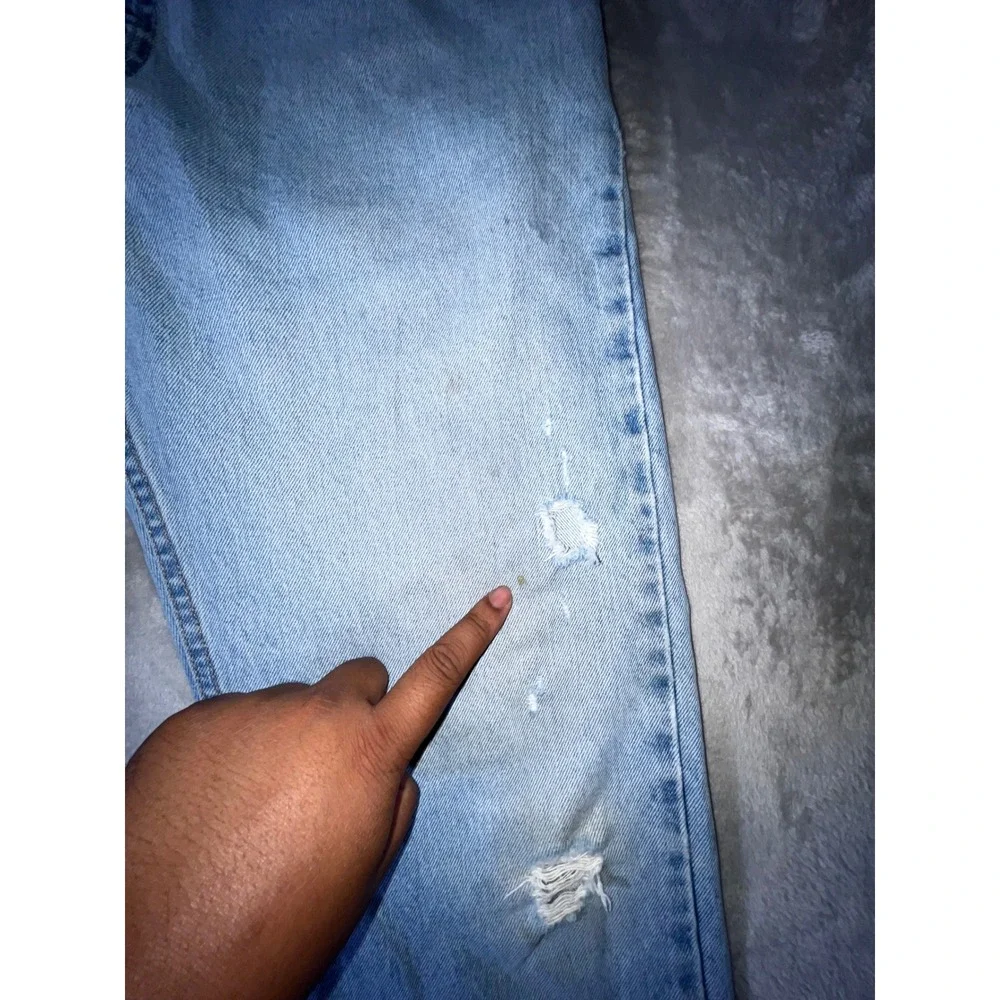 Vintage Levis 505 Regular Fit Straight Leg Light Wash Denim Jeans W33 L30